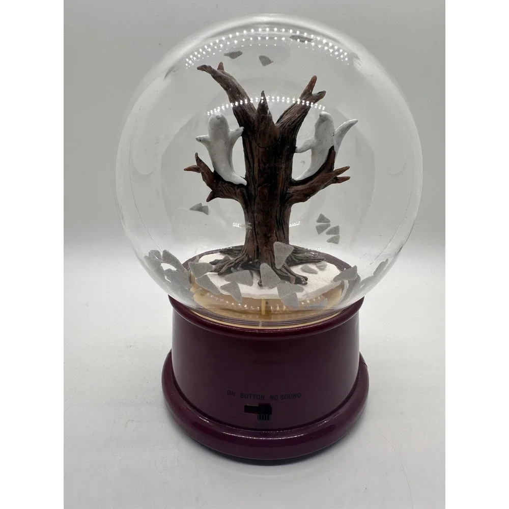 Gemmy Halloween Spooky Tree Ghost Tornado Talking Snow Globe Tested Working‎